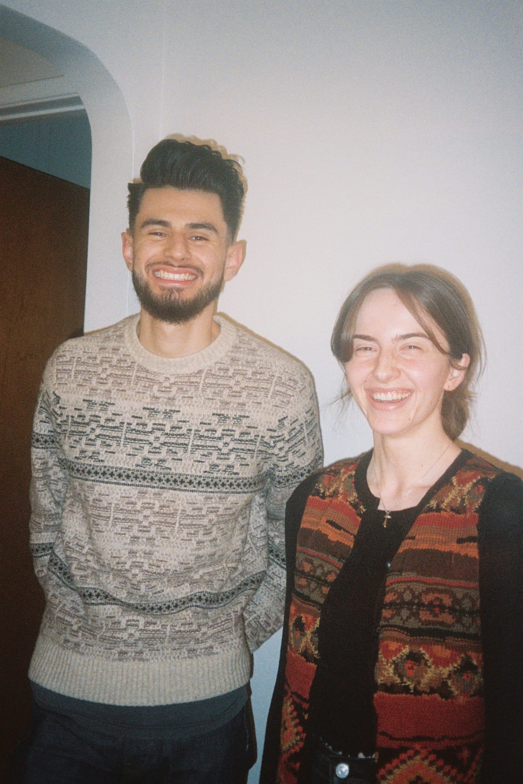 Two Grace on Campus students smiling and ready to welcome newcomers